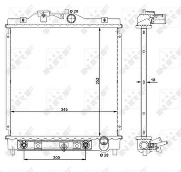 Variklio radiatorius NRF NRF 516355