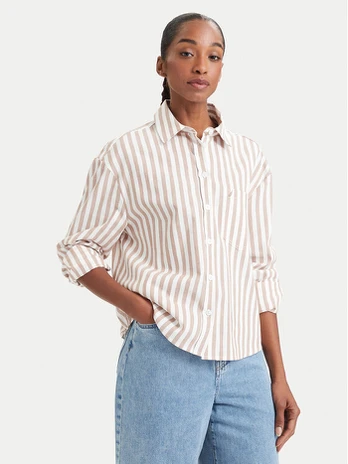 Nautica Marškiniai 62KLD1404 Smėlio Regular Fit