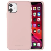 Dėklas Mercury Silicone Case Apple Iphone 11 Rožinio Smėlio kaina