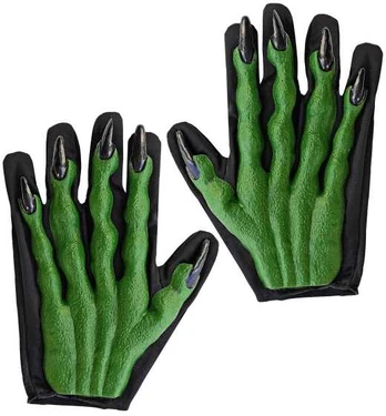 Žalios 3D raganos pirštinės