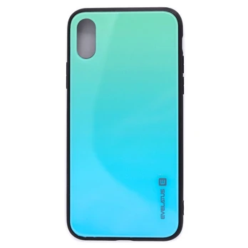 Evelatus Apple iPhone X / Xs Gradient Glass Case 6 Lagoon