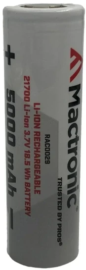 Mactronic 5000mAh 18,5Wh 3,7V 21700 akumuliatorius su PCB RAC0029