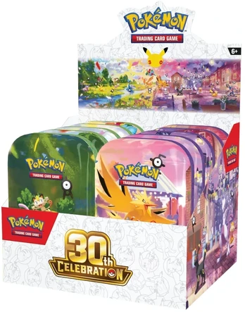 Pokémon TCG: 30th Celebration - Mini Tin Ekranas (10x Tins)