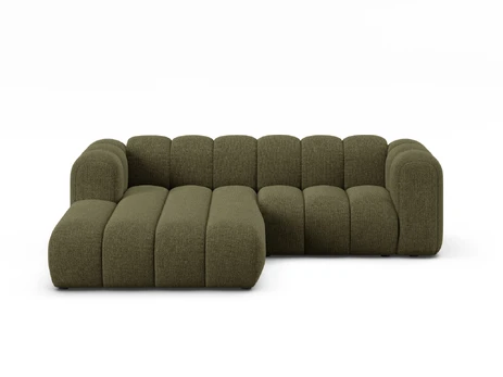 Modular Left Corner Sofa, "Lupine", 3 Seats, 230x177x70, Green