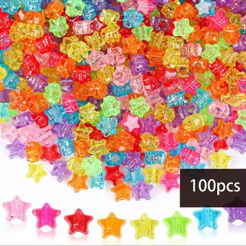 Plastikiniai karoliukai, 100 vnt