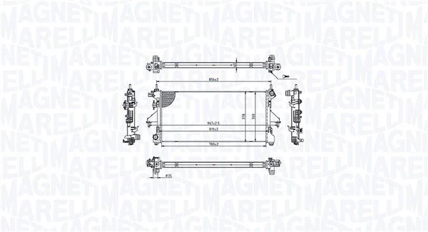 Radiatorius, variklio aušinimas MAGNETI MARELLI 350213215400