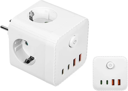 Rozgałęźnik PS-410 4-Gniazda+2xUSB+2xUSB-C balta