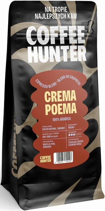 Kavos pupelės COFFEE HUNTER Crema mišinys 250g