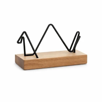 Vizitinių kortelių laikiklis, medinis, geometric, 1 vnt.