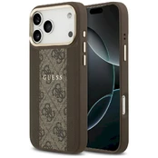 Dėklas Guess 4G Stripe MagSafe do iPhone 17 Pro Max ruda kaina