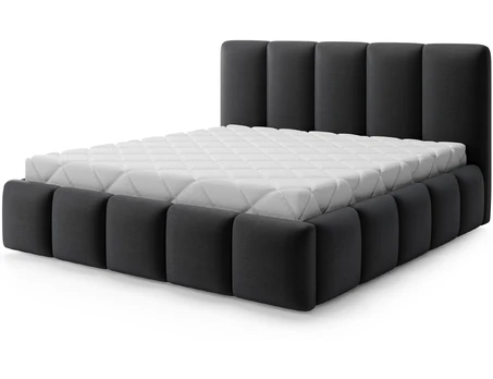 Bed Edvige 140x200, Modern, Dark Gray