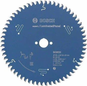Bosch TARCZA PILARSKA EXPERT FOR LAMINATED PANEL 190*20*2.2 60T