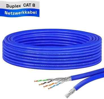Hb-digital Cat 8.1 tinklo kabelis, 5m, S/ftp, Lszh, 40 Gbit/s