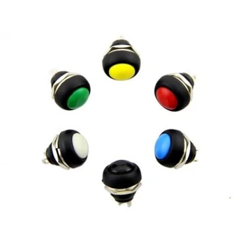 Antivandalinis Mygtukinis Jungiklis 12mm 2A 48VDC - Žalias