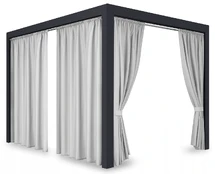 Sodo užuolaidos, pilkos, 155 cm x 200 cm kaina