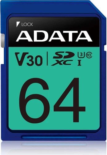 Adata MEMORY SDXC 64GB V30/ASDX64GUI3V30S-R ADATA