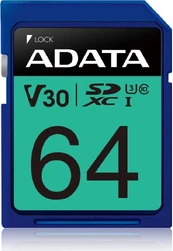 Adata MEMORY SDXC 64GB V30/ASDX64GUI3V30S-R ADATA kaina