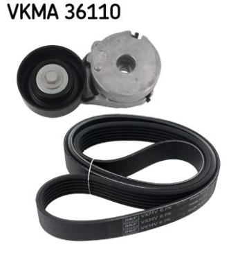 V formos rumbuotas diržas, komplektas SKF VKMA 36110