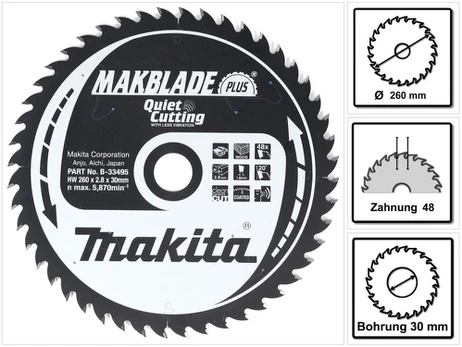 Pjovimo diskas Makita Makblade Plus Saege B-33495