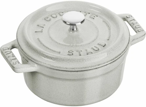 Mini garnek żeliwny apvalus Staub - 250 ml, Balta trufla