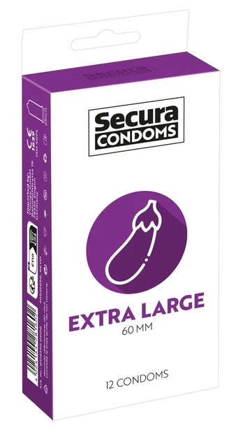 Secura Condoms Secura Extra Large 12pcs Box Prezervatyvai