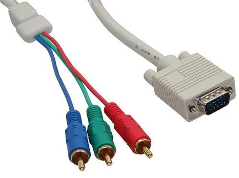 Kabelis InLine D-Sub (VGA) - RCA (Cinch) x3 2m, baltas (17202)