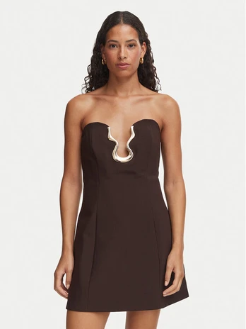Bardot Kokteilinė suknelė Venya 60479DB Ruda Slim Fit