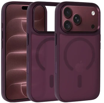 Dėklas Liavec Cloudy Case with Metal Camera Frame do Iphone 18 Pro Max/17 Pro Max violetinė (Camera Control Button)