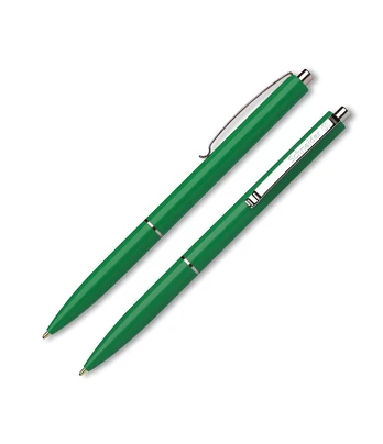 Automatinis tušinukas SCHNEIDER K15, 1.0 mm., žalios spalvos korpusas, mėlynas tušas