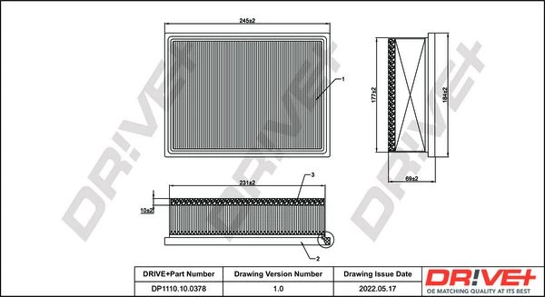 Oro filtras Dr!ve+ DP1110.10.0378