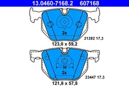 ATE 13.0460-7168.2 Brake pad set