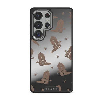 Howdy - Samsung Galaxy S25 Ultra Case, Elite Mirror Dark (Magnetic) / Silver