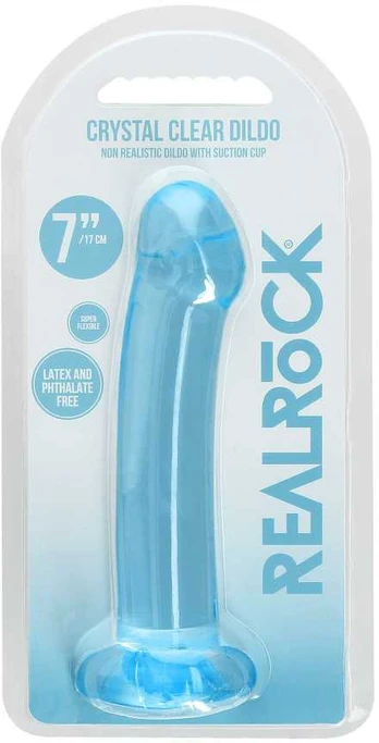 Realrock By Shots RealRock Crystal Clear 17 cm Model with Suction Cup - Transparent Design