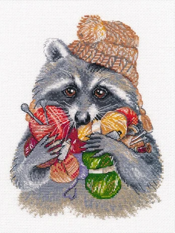 Raccoon needleworker S1474