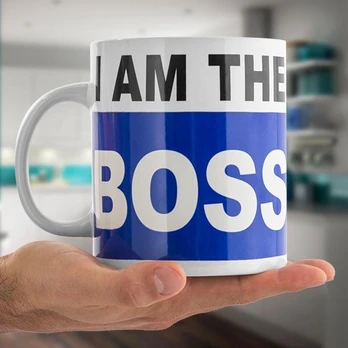 Milžiniškas puodelis "I am the BOSS"