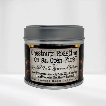 Chestnuts Roasting on an Open Fire- Scented Soy Candle- Roasted Nuts, Spice and Balsam