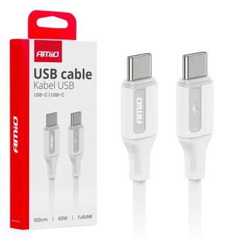 USB-C - USB-C 60W 100 cm „FullLINK AMIO-03920“ įkrovimo laidas