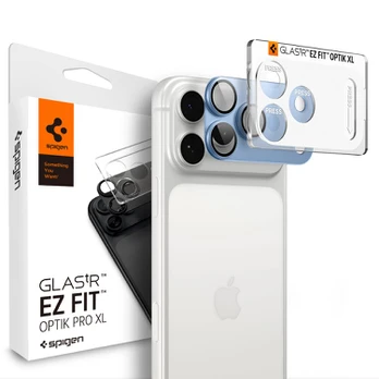 Spigen Optik Pro XL GLAS.TR EZ FIT Tempered Glass Camera Screen Protector for iPhone 18 Pro - Light Mėlyna