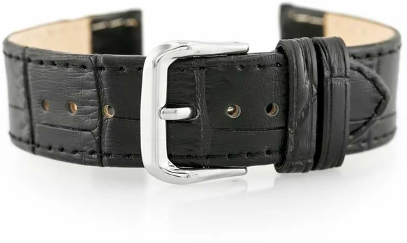 Pacific W41 leather watch strap - juodas - 18mm