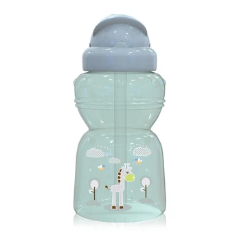 Vaikiška gertuvė su šiaudeliu Lorelli, žalia, 12+ mėn., 325 ml