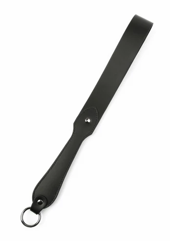 Genuine Leather Belt Slapper by Ouch! - Premium Black Impact Tool