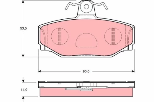 TRW GDB1377 Brake pad set