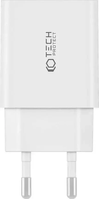 Baltas pakrovėjas PD35W + Type-C - Lightning laidas "Tech-Protect C35W 2-Port"