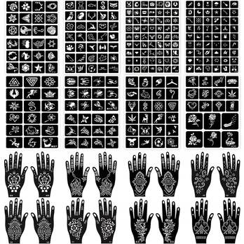 Henna tatuiruočių šablonai, 24 lapai