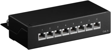 Goobay 96105 Cat 6 Mini/desktop patch panelis, 8 prievadai