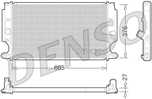Variklio radiatorius DENSO DRM50072