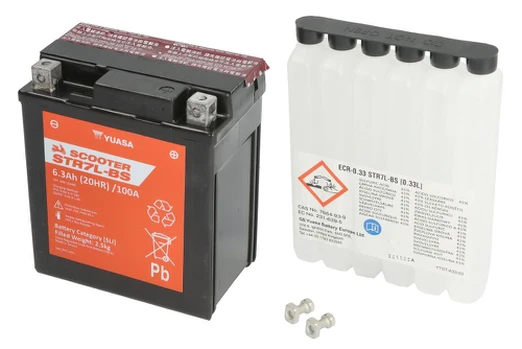 Akumuliatorius YUASA STR7L-BS CP YUASA 12V 6Ah 100A D+