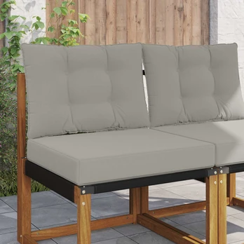 Lauko sofa pagalvėlė 2 pcs Pilka Poliesteris
