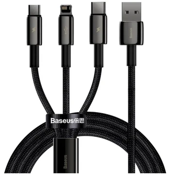 BASEUS Tungsten Gold One-for-three Fast Charging Black