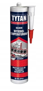 Tytan aukštatemperatūrinis silikonas 280ml raudonas